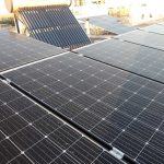 panel installation with solar water heater
